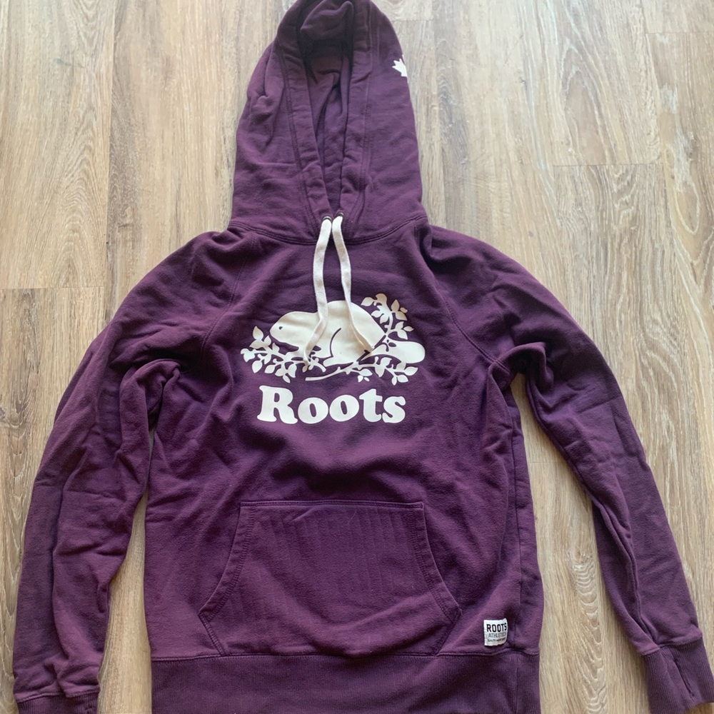 Roots | Purple fleece sweatshirt | M